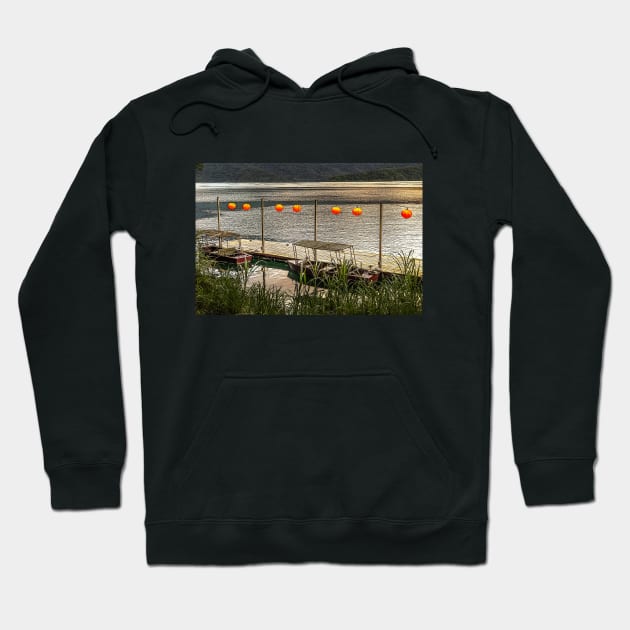 Two Boats Sun Moon Lake Hoodie by JerryGranamanPhotos71